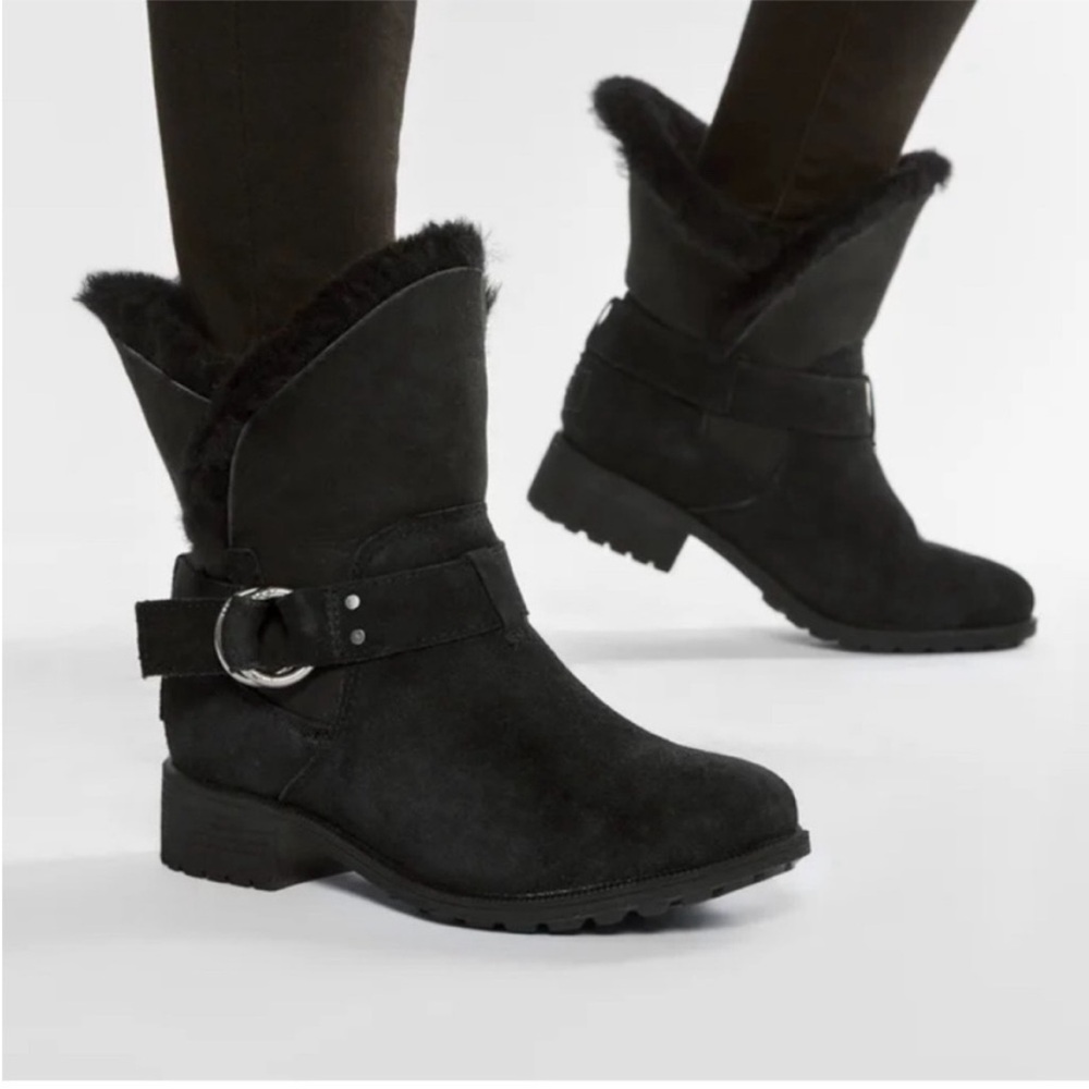 NEW UGG black suede ankle boots